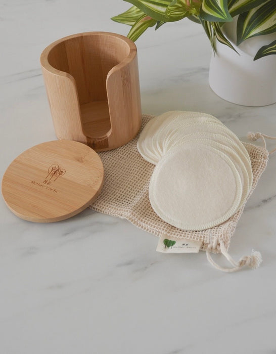 Hemp Cotton Rounds with Bamboo Storage Box